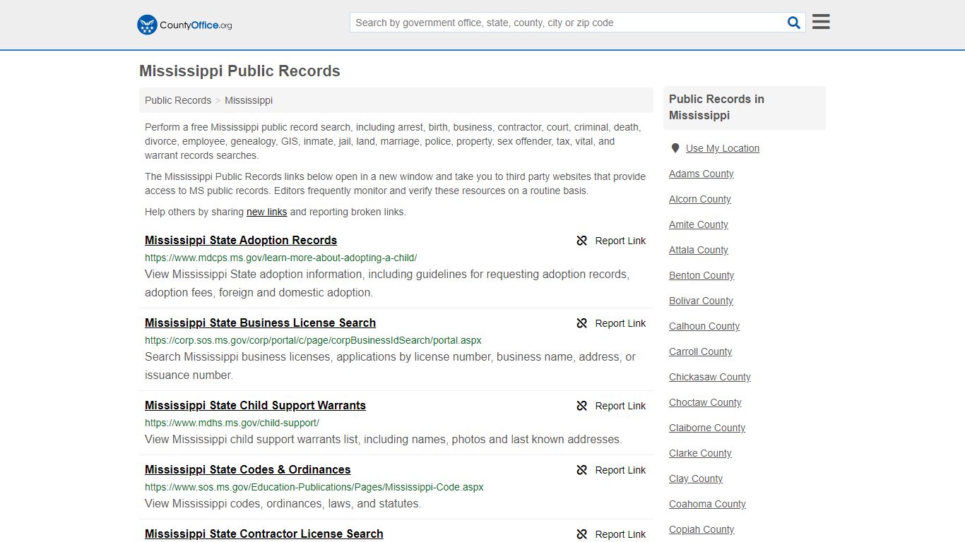 Public Records - Mississippi (Business, Criminal, GIS ...